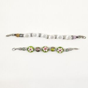 Cloisonne Art Glass Beaded Band w/ Lobster Claw Clasps Extender